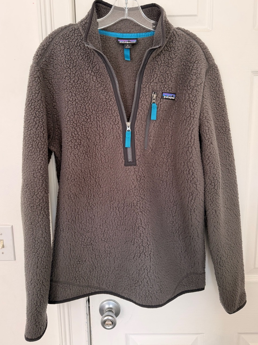 Patagonia Men's Retro Pile Fleece Pullover Half-Zip Forge Grey Blue Pulls Style